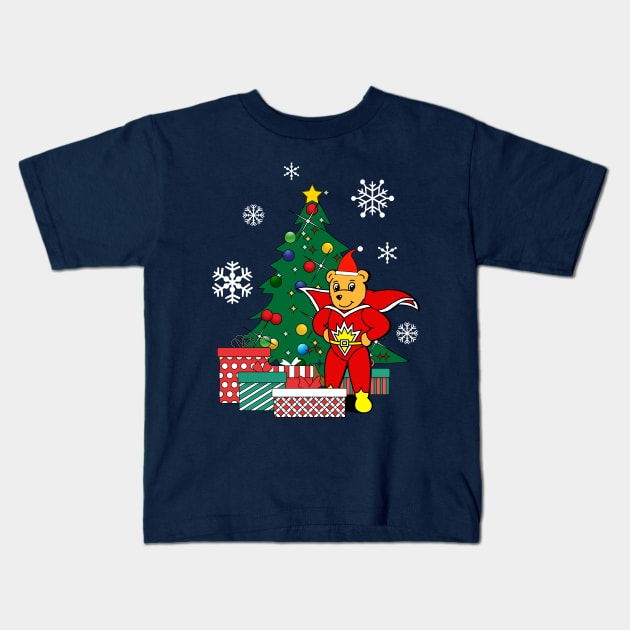 SuperTed Around The Christmas Tree Kids T-Shirt by Nova5